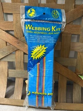Wellington Re-Web Kit blue w rainbow stripe White Polypropylene 40 ft/3 in wide